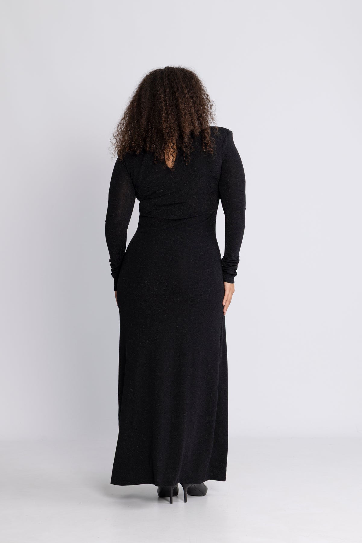 Alva Maxi Glitter Dress - Svart