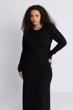 Alva Maxi Glitter Dress - Black