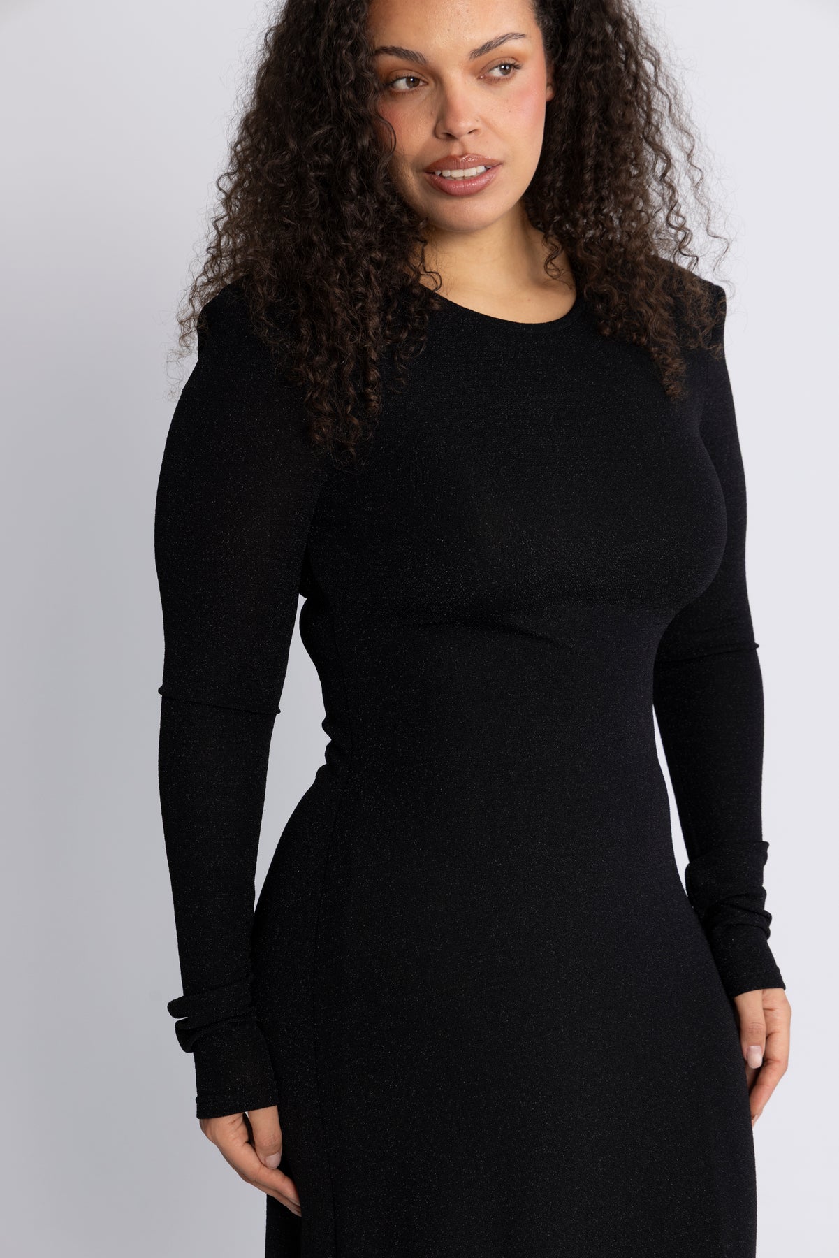 Alva Maxi Glitter Dress - Svart