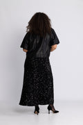 Alva Maxi Sequin Skirt - Svart