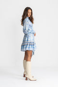 Saga Wide Paisley Dress - Blue