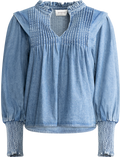 Emma Denim Blouse - Blue
