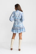 Saga Wide Paisley Dress - Blue