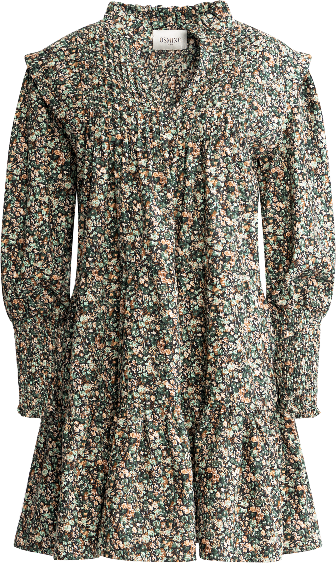 Embla Cord Print Dress - Green