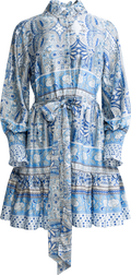 Saga Wide Paisley Dress - Blue
