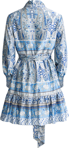 Saga Wide Paisley Dress - Blue