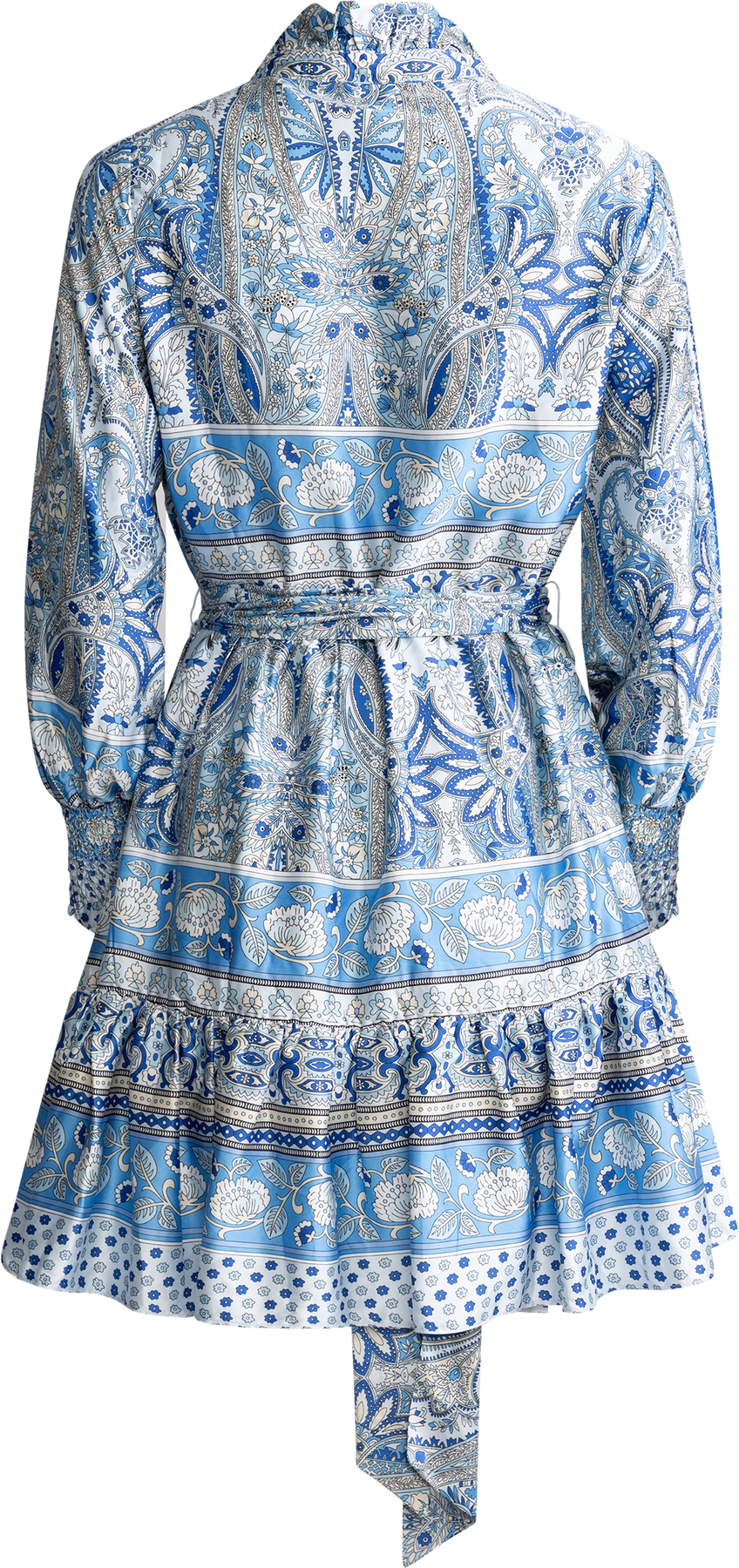 Saga Wide Paisley Dress - Blue