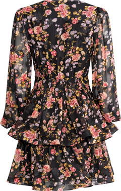 Jade Wave Dress - Black Pink