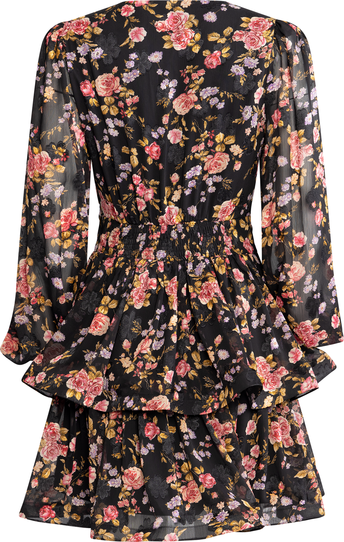 Jade Wave Dress - Black Pink