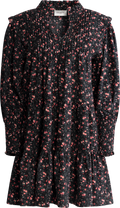 Embla Cord Print Dress - Black