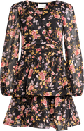 Jade Wave Dress - Black Pink