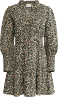 Evina Cord Print Dress - Green