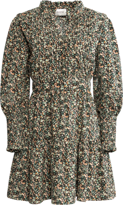 Evina Cord Print Dress - Green