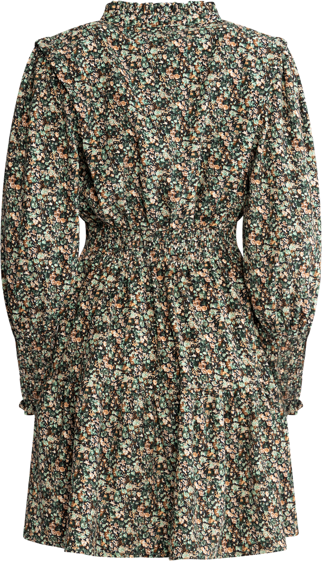 Evina Cord Print Dress - Green