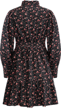 Liv Cord Print Dress - Black