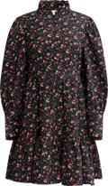 Liv Cord Print Dress - Black