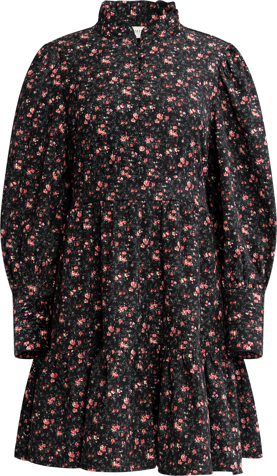 Liv Cord Print Dress - Black