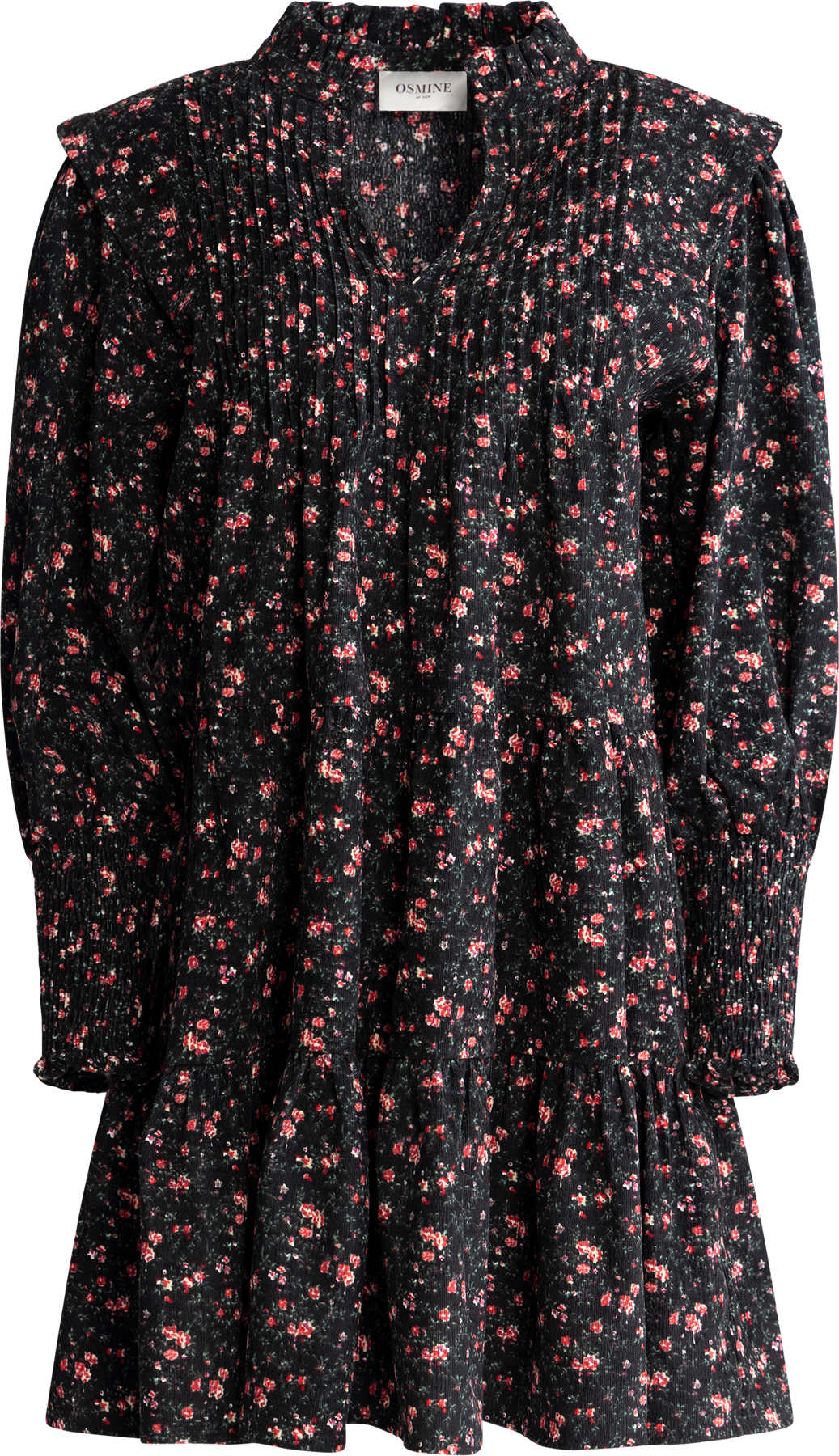 Embla Cord Print Dress - Black