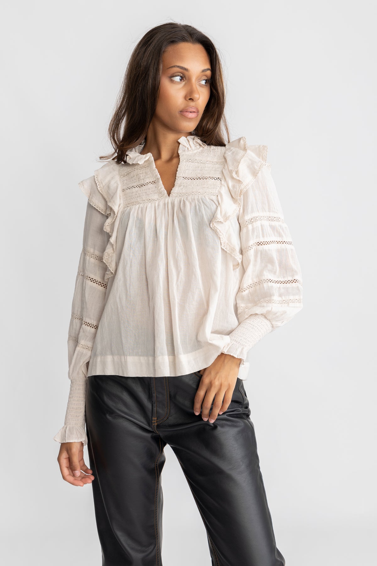 Vårun Voile Blouse - Ivory