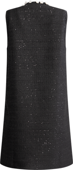 Bolette Boucle Sequins Dress - Black