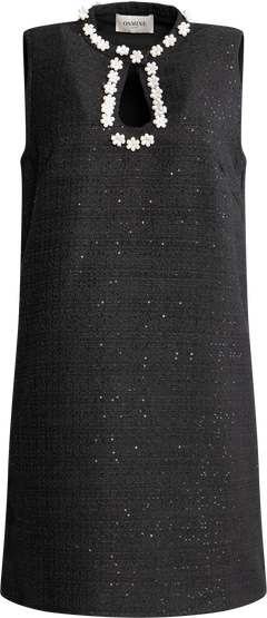 Bolette Boucle Sequins Dress - Black