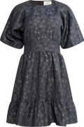 Svanhild Brocade Dress - Navy