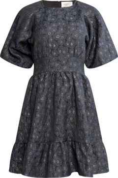 Svanhild Brocade Dress - Navy