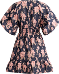 Svanhild Brocade Dress - Navy Flower