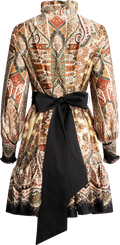 Saga Wide Paisley Dress - Black