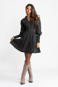 Evina Denim Dress - Black