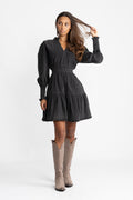 Evina Denim Dress - Black