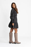 Evina Denim Dress - Black