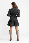 Evina Denim Dress - Black