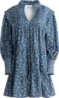 Embla Cord Print Dress - Blue