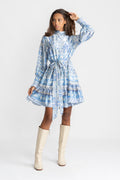 Saga Wide Paisley Dress - Blue