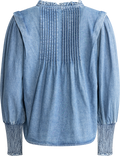 Emma Denim Blouse - Blue