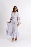 Cotton Slub Shirt Dress - Flower Market