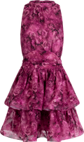 Idun Mini Dress - Fuchsia Flower