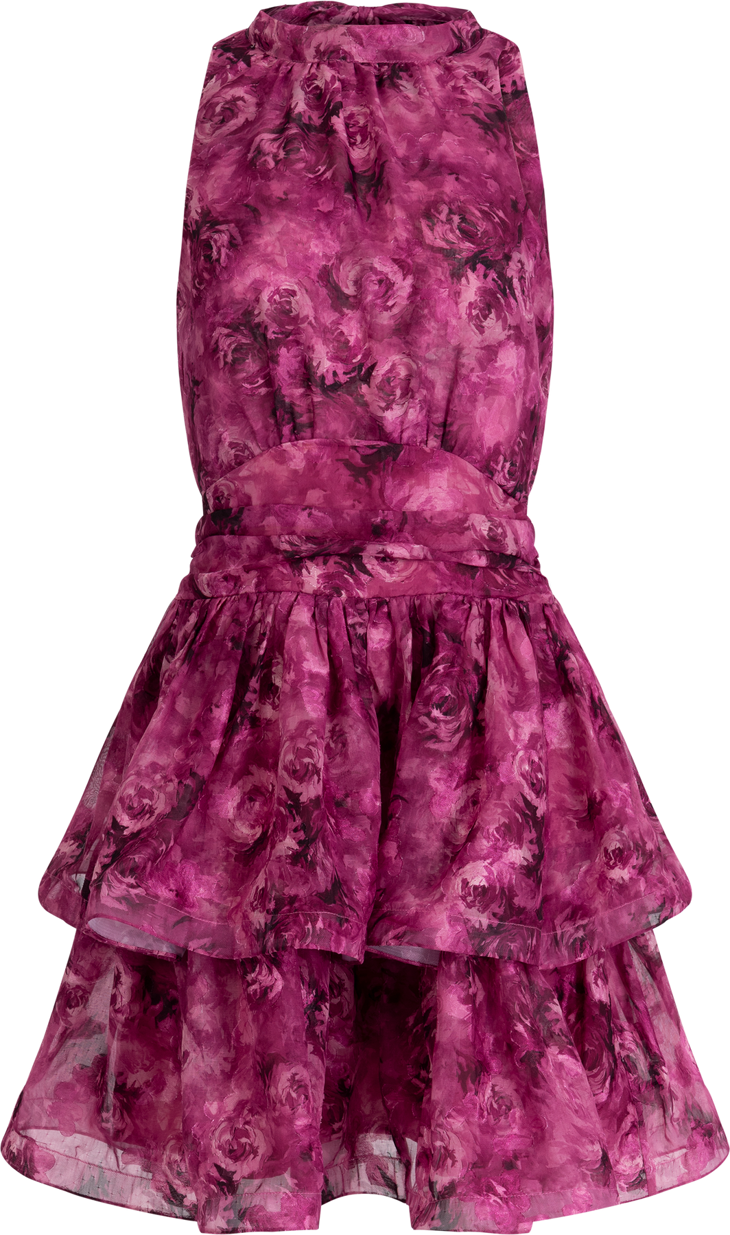 Idun Mini Dress - Fuchsia Flower