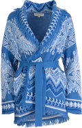Kennedy Knit Cotton Jacket - Blue
