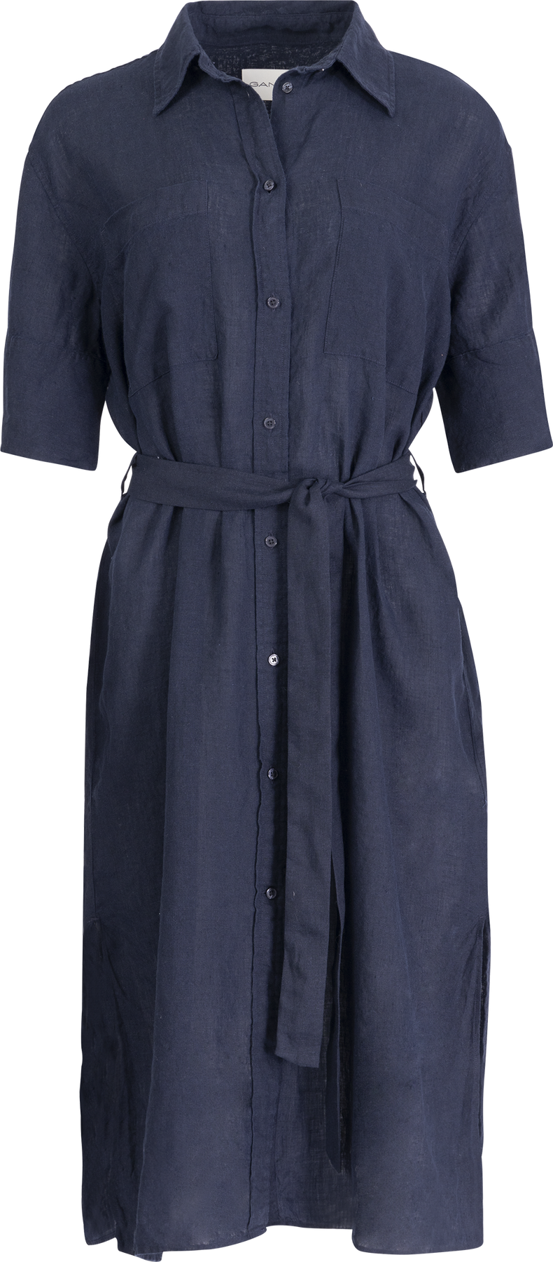 Rel Linen Ss Shirt Dress - Evening Blue