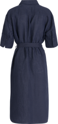 Rel Linen Ss Shirt Dress - Evening Blue