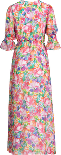 Ophelia Long Dress Silk-Rayo - Pink