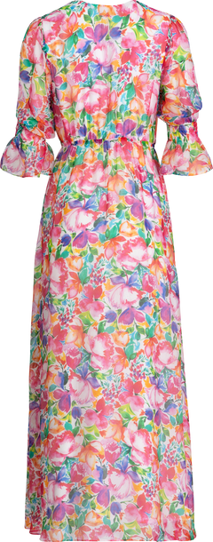 Ophelia Long Dress Silk-Rayo - Pink