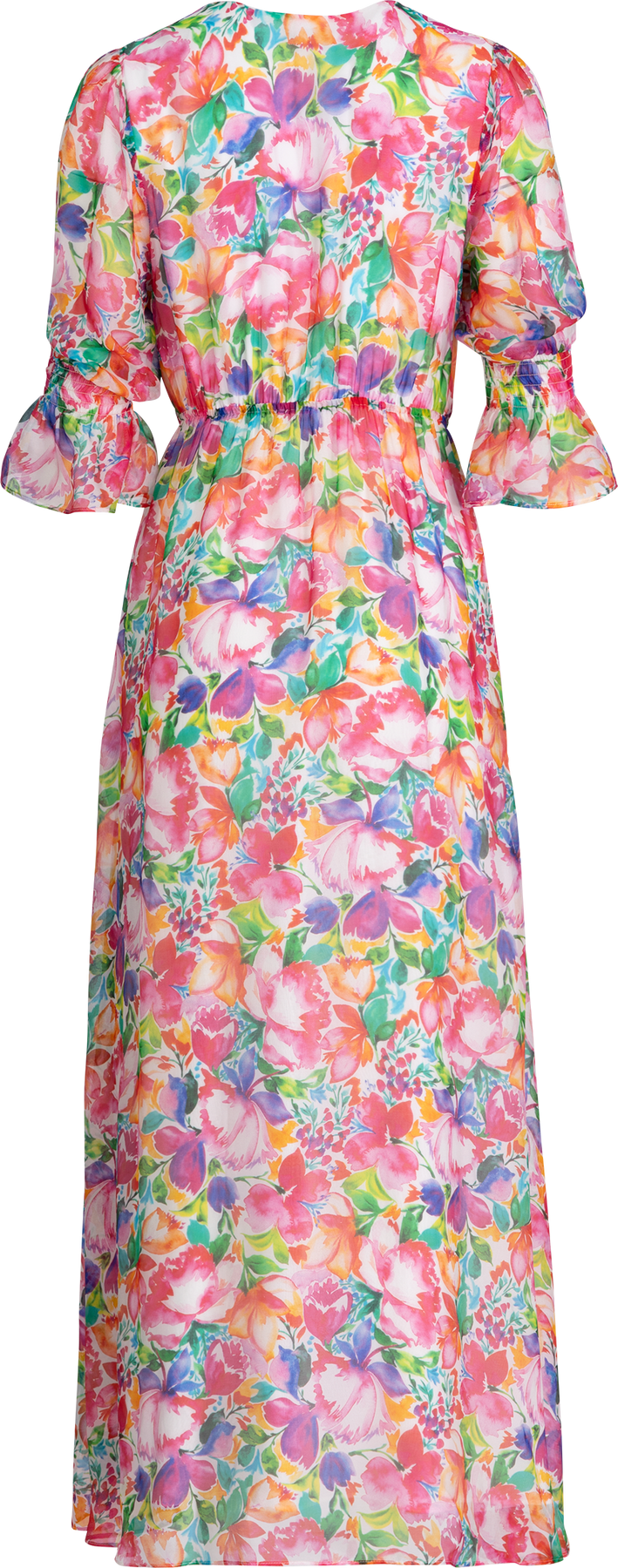 Ophelia Long Dress Silk-Rayo - Pink