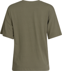 Vilja Ss Printed Tee - Olivine Bright White