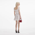 Floral Lace Mini Dress - White