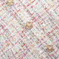 Pastel Boucle V-Neck Mini Dress - Multi