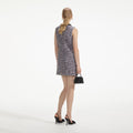 Boucle Embellished Mini Dress - Svart