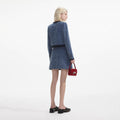 Textured Denim Jacket - Blue